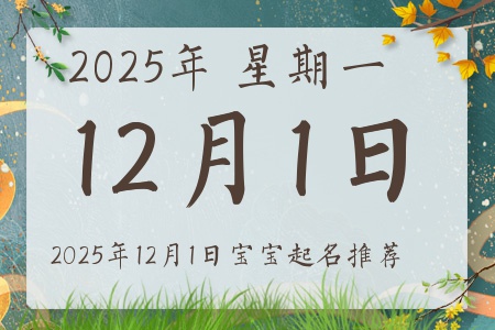 2025年12月1日出生的宝宝五行缺什么
