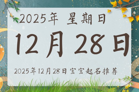 2025年12月28日出生的宝宝五行缺什么
