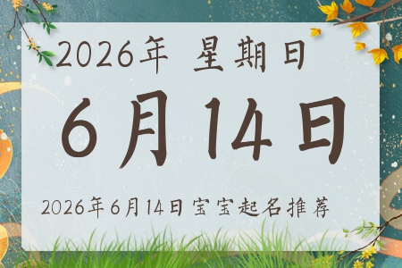 2026年6月14日出生的宝宝五行缺什么