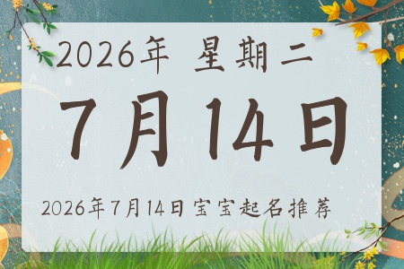 2026年7月14日出生的宝宝五行缺什么