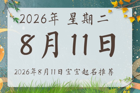 2026年8月11日出生的宝宝五行缺什么