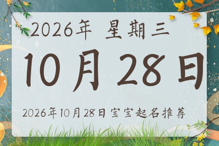 2026年10月28日出生的宝宝五行缺什么