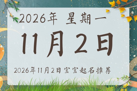 2026年11月2日出生的宝宝五行缺什么